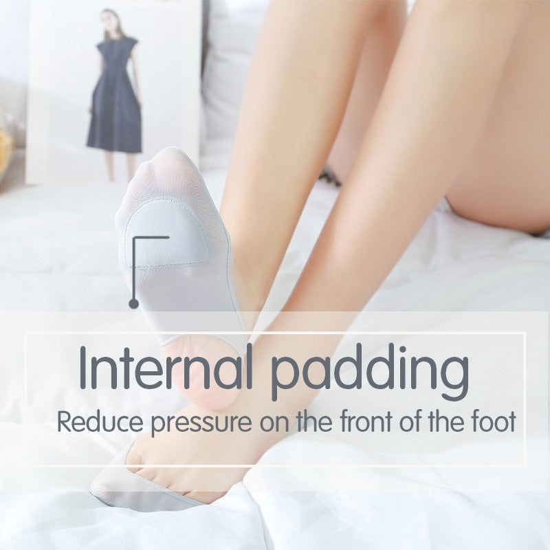 Anti-Slip Invisible Socks – Cushioned Sole & Stays in place