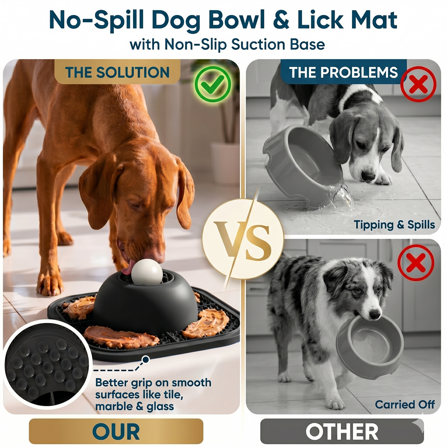 🐕🥣Last Day Promotion 50% Off -Lick & Roll Slow Feeder Bowl 2.0