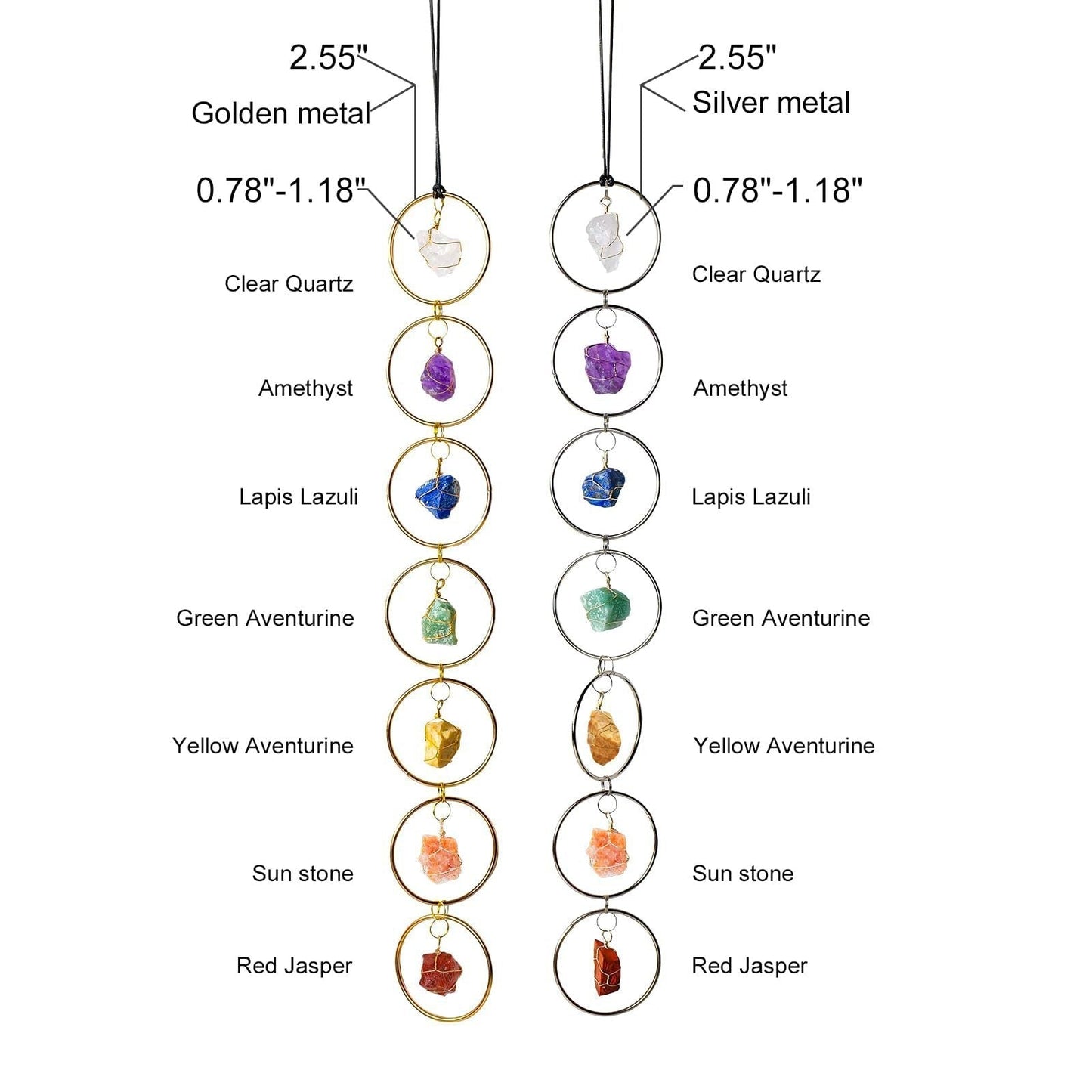 💎 Raw Crystal 7 Chakra Gemstone Wall Decor