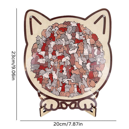 🐱 Cat Wooden Puzzle Decor – Relaxing Puzzle Gift For Cat Lovers