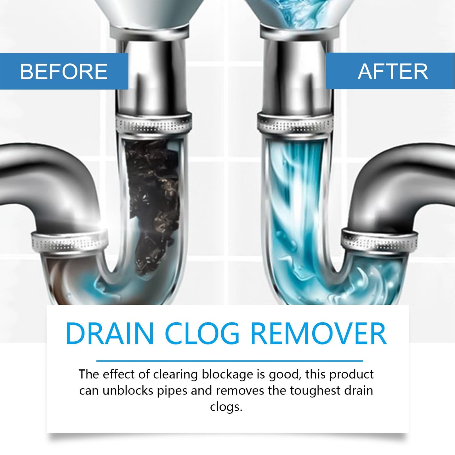 🏆 40K+ SOLD! ✨ Fish-Shaped Quick-Dissolving Drain Clog Remover | Fast & Easy Fix 💧 | 50% OFF Today Only