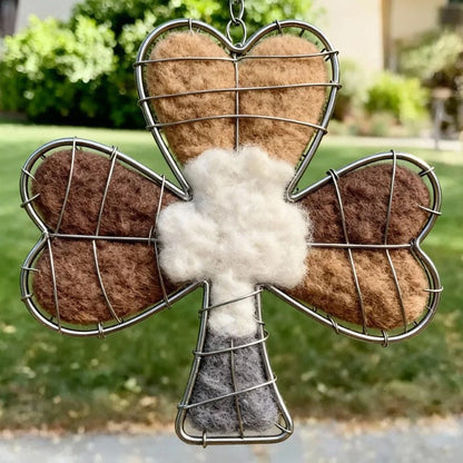 Handmade Alpaca Fiber Bird Nesting Heart