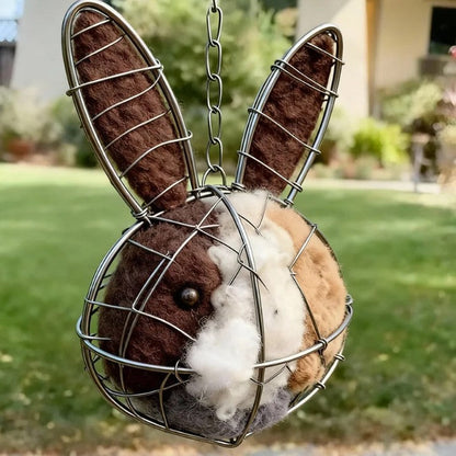 Handmade Alpaca Fiber Bird Nesting Heart