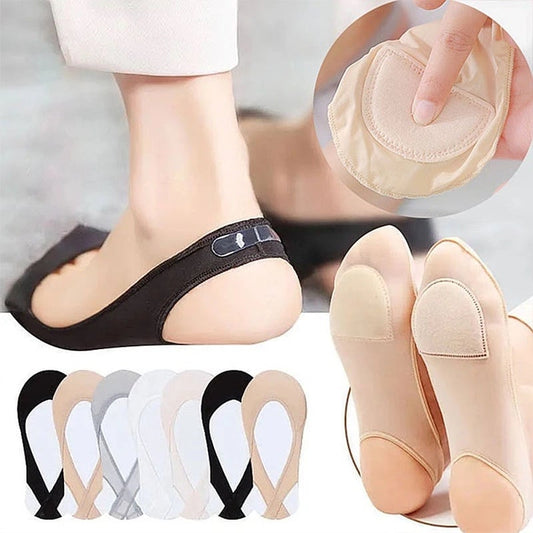 Anti-Slip Invisible Socks – Cushioned Sole & Stays in place