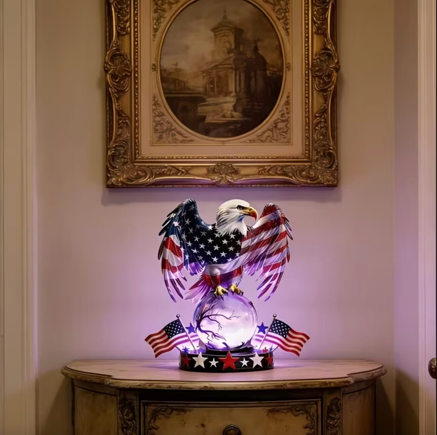 Freedom Eagle™ LED Table Lamp – Patriotic American Pride Night Light Decor