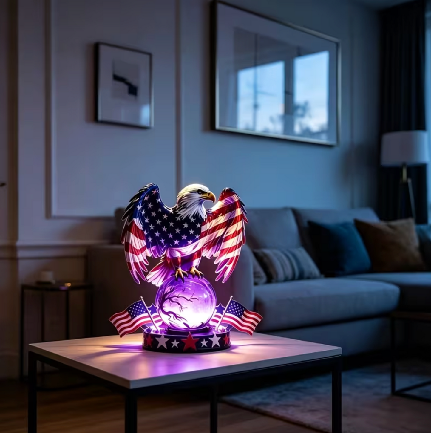 Freedom Eagle™ LED Table Lamp – Patriotic American Pride Night Light Decor