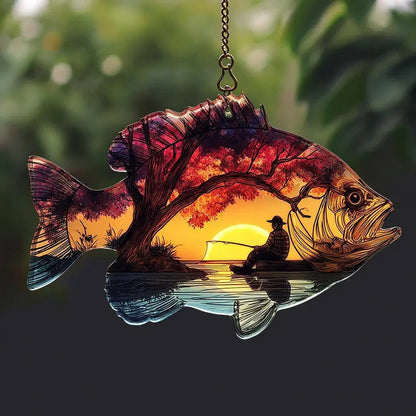 Marine Life Imitation Stained Glass Suncatcher