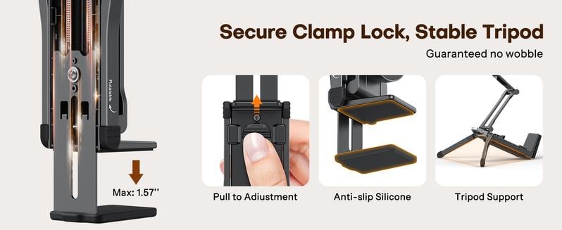🔥Last Day 49% OFF🔥MagSafe-Compatible 4-in-1 Travel Tripod & Clamp Mount