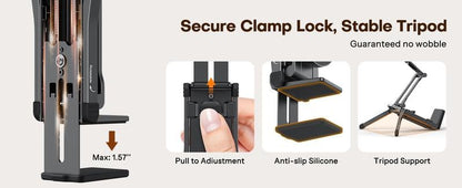 🔥Last Day 49% OFF🔥MagSafe-Compatible 4-in-1 Travel Tripod & Clamp Mount