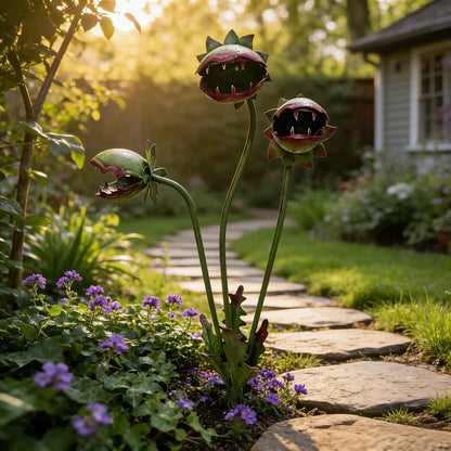 ⏰ Last Day 50% Off: 🪴 Whimsical Metal Carnivorous Plant Garden Stake