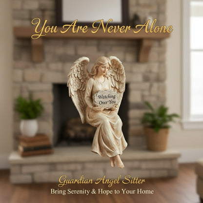 🔥Hot Sale 52% OFF -✨Handcrafted  Guardian Angel Shelf Sitter✝️Serene Desk Companion🙏The "Watching Over You"