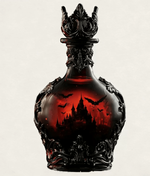 🔥Halloween Magic Potion-Style Whiskey Bottle – Gothic Vampire Elixir Decanter