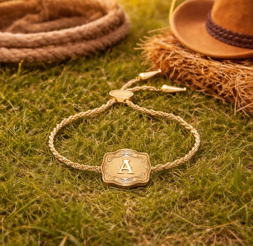 🏇Handcrafted Western Bracelet with Custom Initials - A Meaningful Accessory for Your Unique Story