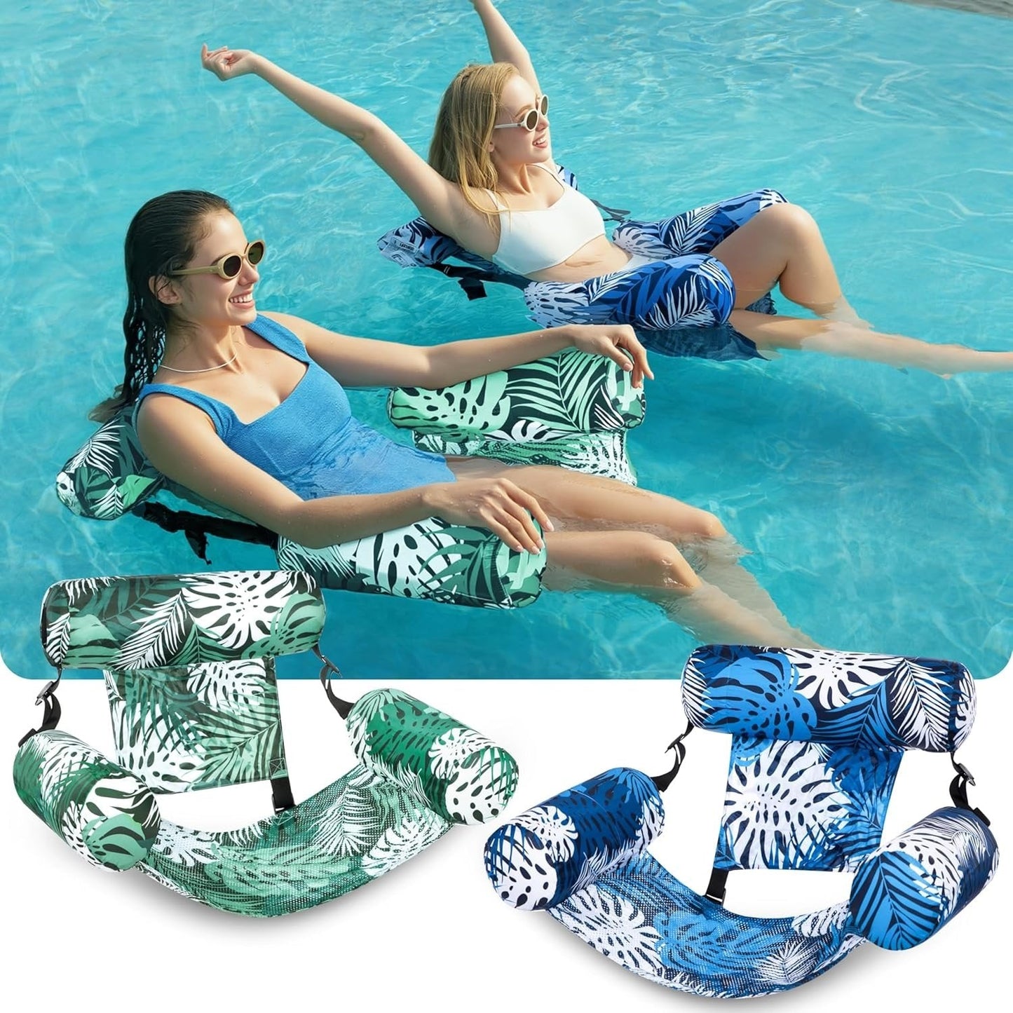 ⏰49% OFF✨Inflatable Pool Floats Adult,Floating Lounge Chairs