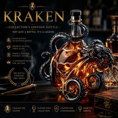 Legendary Rum Edition 3D Octopus Bottle 🐙🥃