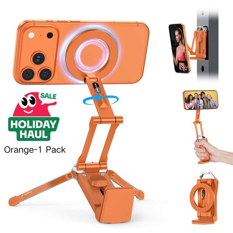 🔥Last Day 49% OFF🔥MagSafe-Compatible 4-in-1 Travel Tripod & Clamp Mount
