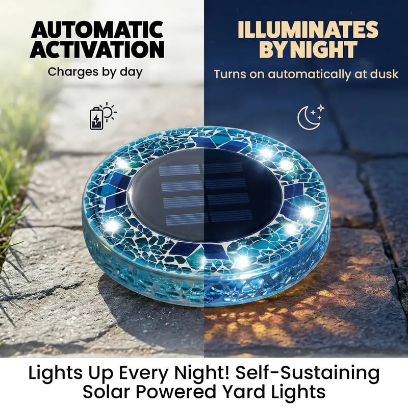 ⏰Limited-time free shipping – Mosaic Solar Disk Lights-Solar Disk Lights☀