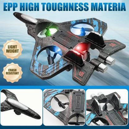 ✈️Xmas Gift Alert! 49% OFF RC Stunt Jet (360° Flips + LED) for Kids- Boys' Dream Gift!🎄