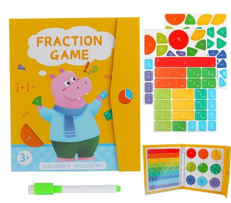 🔥LAST DAY SALE 49% OFF🏅Montessori Magnetic Book Fraction Puzzle