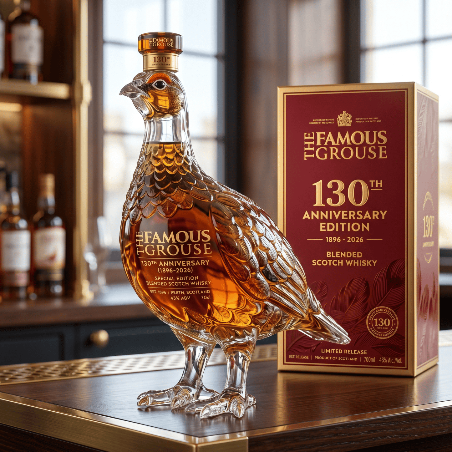 130th Anniversary Edition Blended Scotch Whisky Bottle&Glass