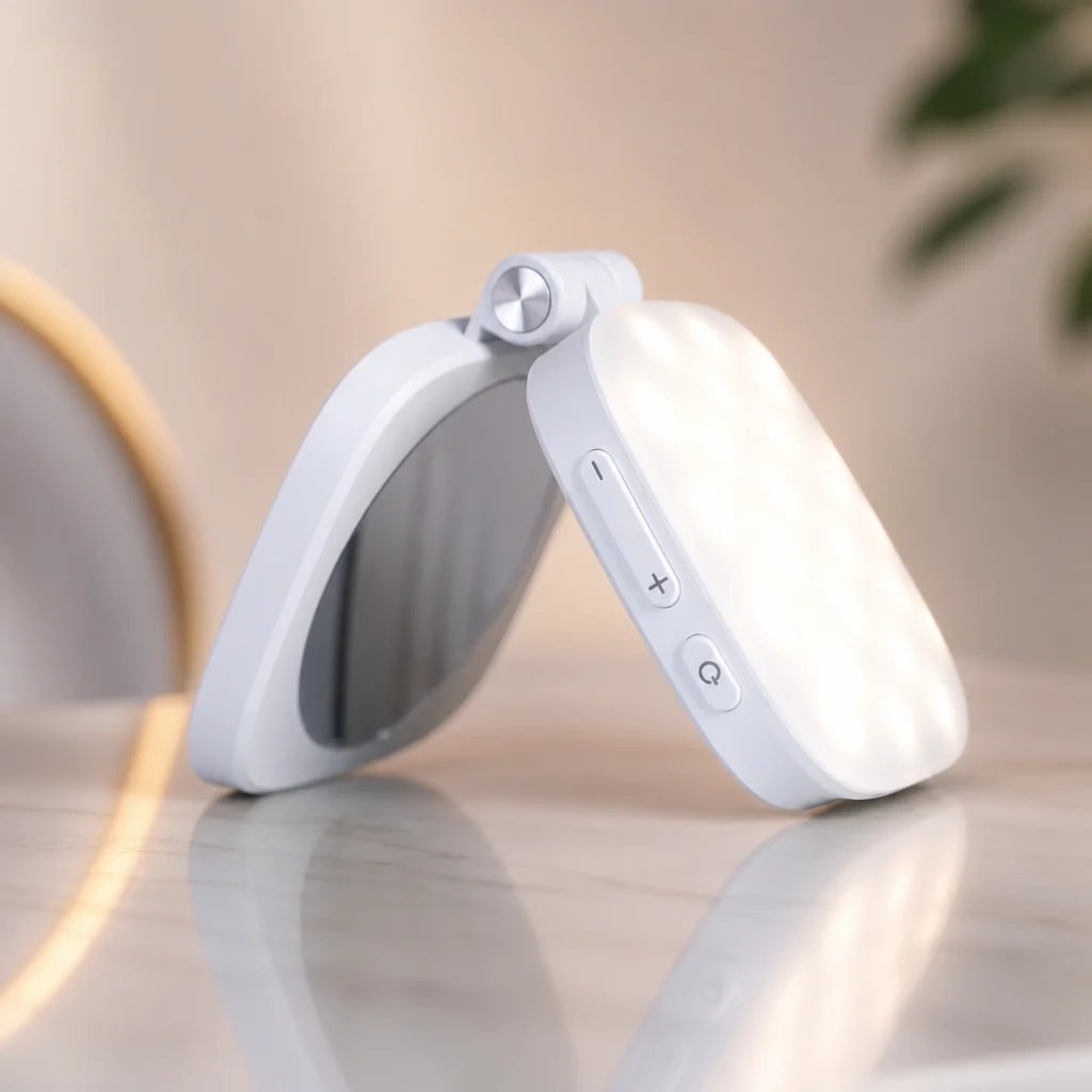 Magnetic Selfie Light for Phone with 5 CCT Settings and Mirror
