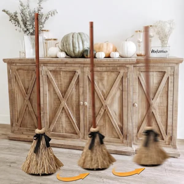 Early Halloween Offer👻 Floating Witch's Broom – Eerie Laughs & Hypnotic Dance at Your Command! 🎃