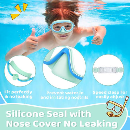 🏊‍♀️Last Day Buy 1 Get 1 Free🏊‍♀️-HD children's large frame waterproof and anti-fog swimming goggles