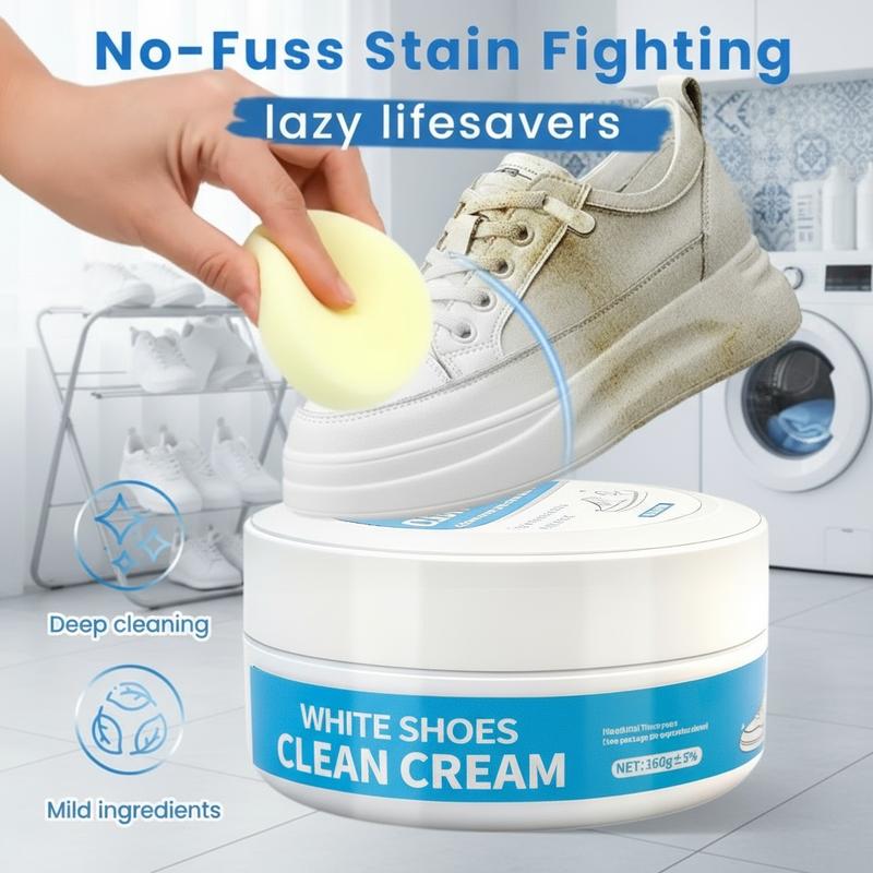🧼✨ No-Wash Shoe & Leather Cleaner Cream Instantly Erase Stains! 🧽🔥