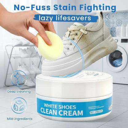 🧼✨ No-Wash Shoe & Leather Cleaner Cream Instantly Erase Stains! 🧽🔥