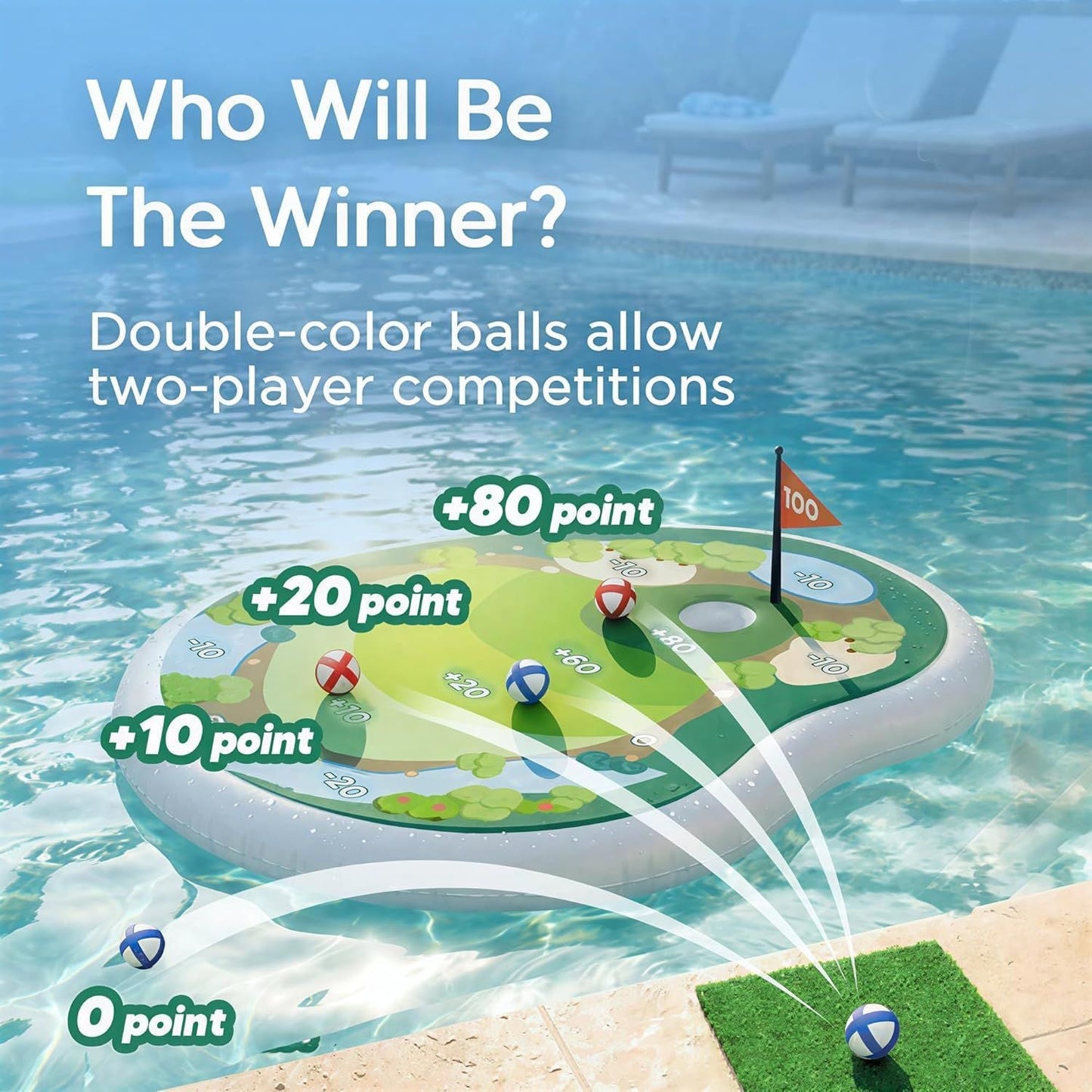 ⛳Floating Pool Golf Chipping Game Set