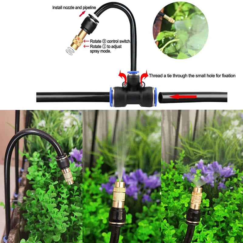 🔥 Last Day 50% OFF – 360° Curved Garden Automatic Irrigation System 🚿🌿