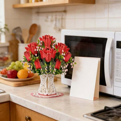 Everlasting 3D Flower Pop-Up Card – Valentine’s Day Keepsake Gift