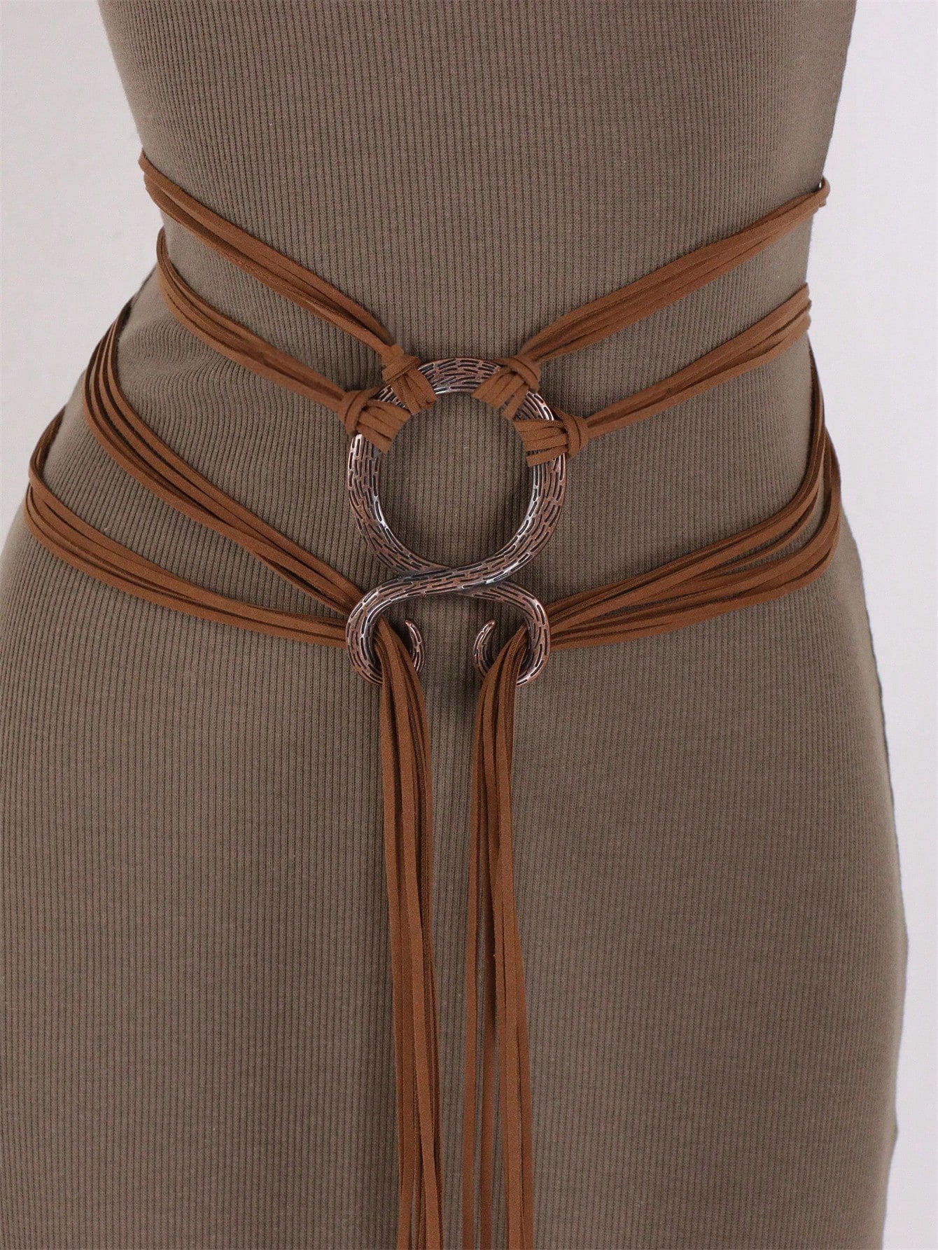 🔥2026 HOT SALE 49% OFF🔥Medieval Viking Braided Leather Belt Set, with Ring Buckle & Tassel Decorations