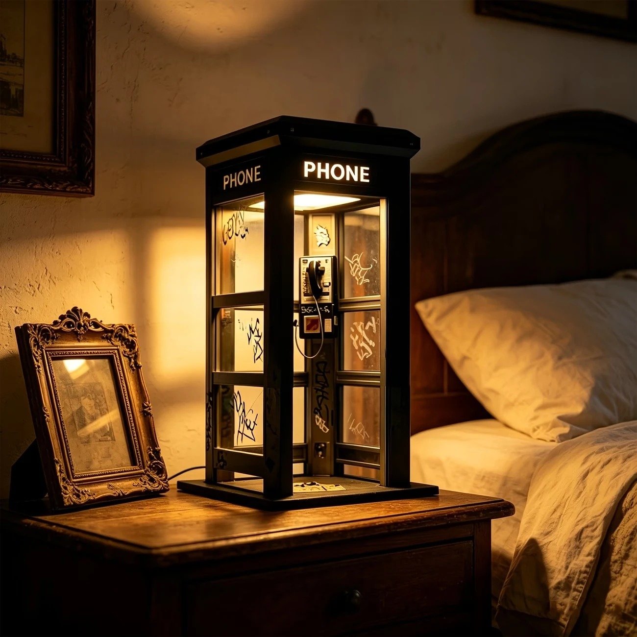 ⏰Last day Promotion🔥✨Vintage Phone Booth Ambient Lamp