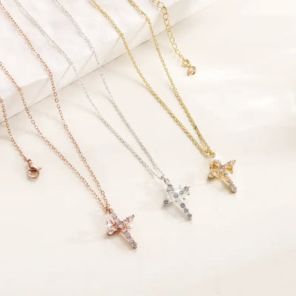 💖Rotated Crown Cross Necklace – Special Gift for Mom