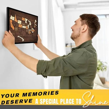 🌍 Wooden USA Travel Map Puzzle 🧩 – A Stylish Way to Track Your Journeys & Memories ✨ Limited Time Offer！