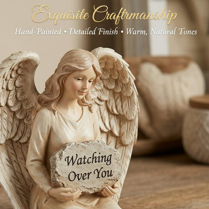 🔥Hot Sale 52% OFF -✨Handcrafted  Guardian Angel Shelf Sitter✝️Serene Desk Companion🙏The "Watching Over You"
