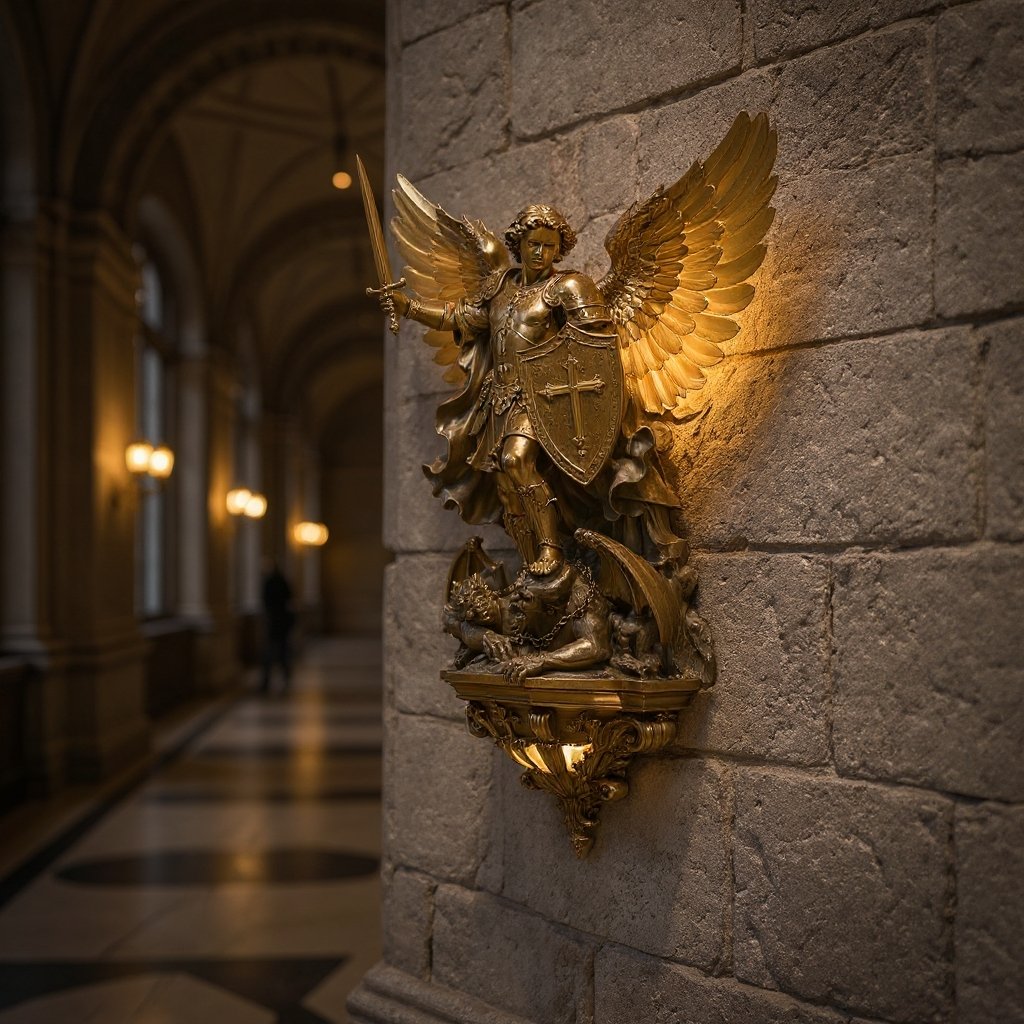 😇2026 Archangel Michael Wall Lamp – Guardian of Light & Valor ⚔️🛡️