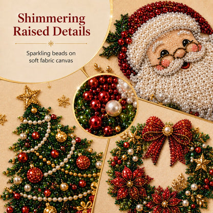 🧘Relaxing & Beginner-Friendly-💎DIY Christmas 3D Pearl Diamond Painting Art Kit With Frame