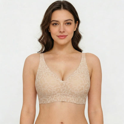 🏆🔥Super Firming Leopard Print Jelly  Bra | Women Wirefree Bras 👍No More Sagging Breasts