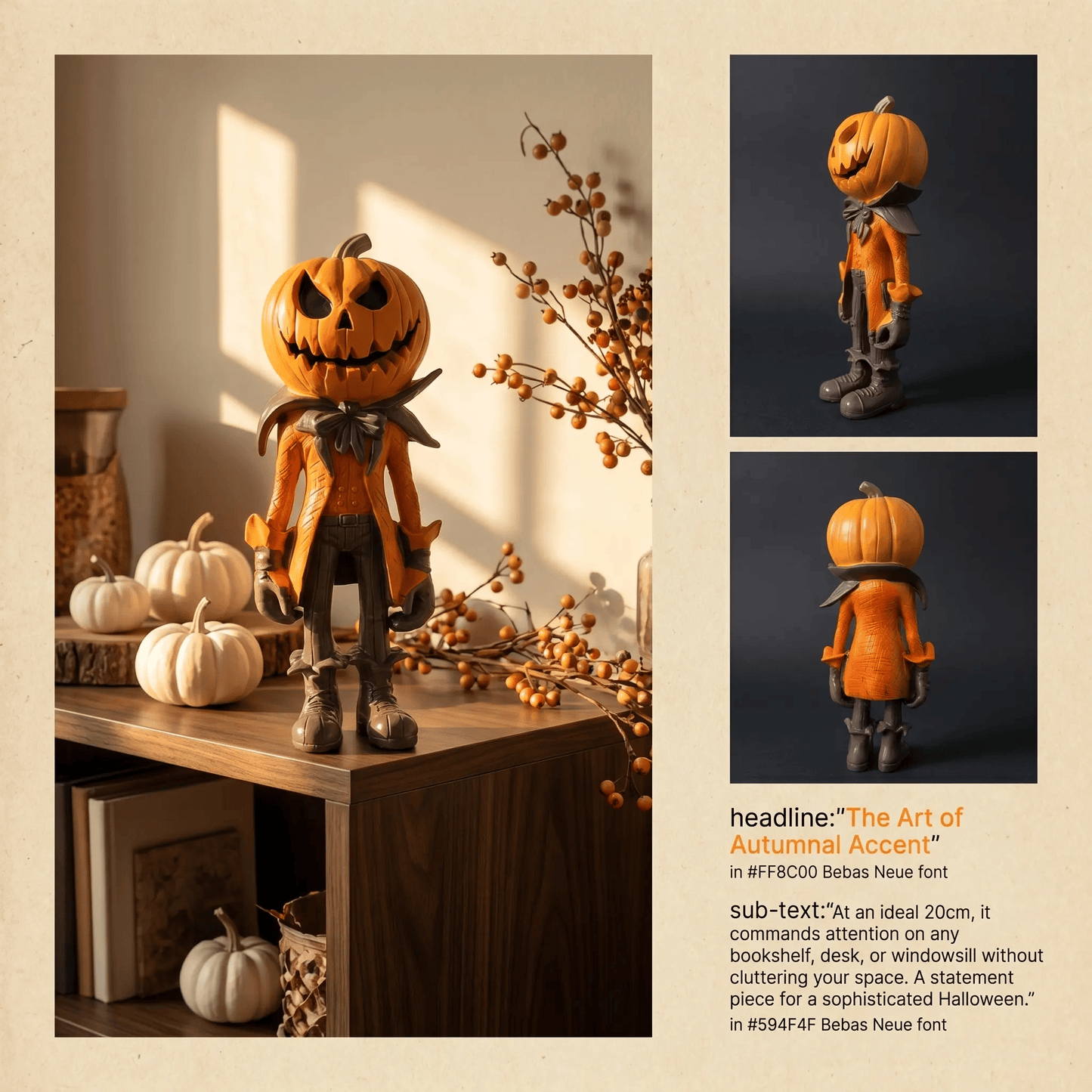 🎁🎉Only $29.99 This Week🌟👻Halloween Pumpkin Man Figurine/Decoration🎃