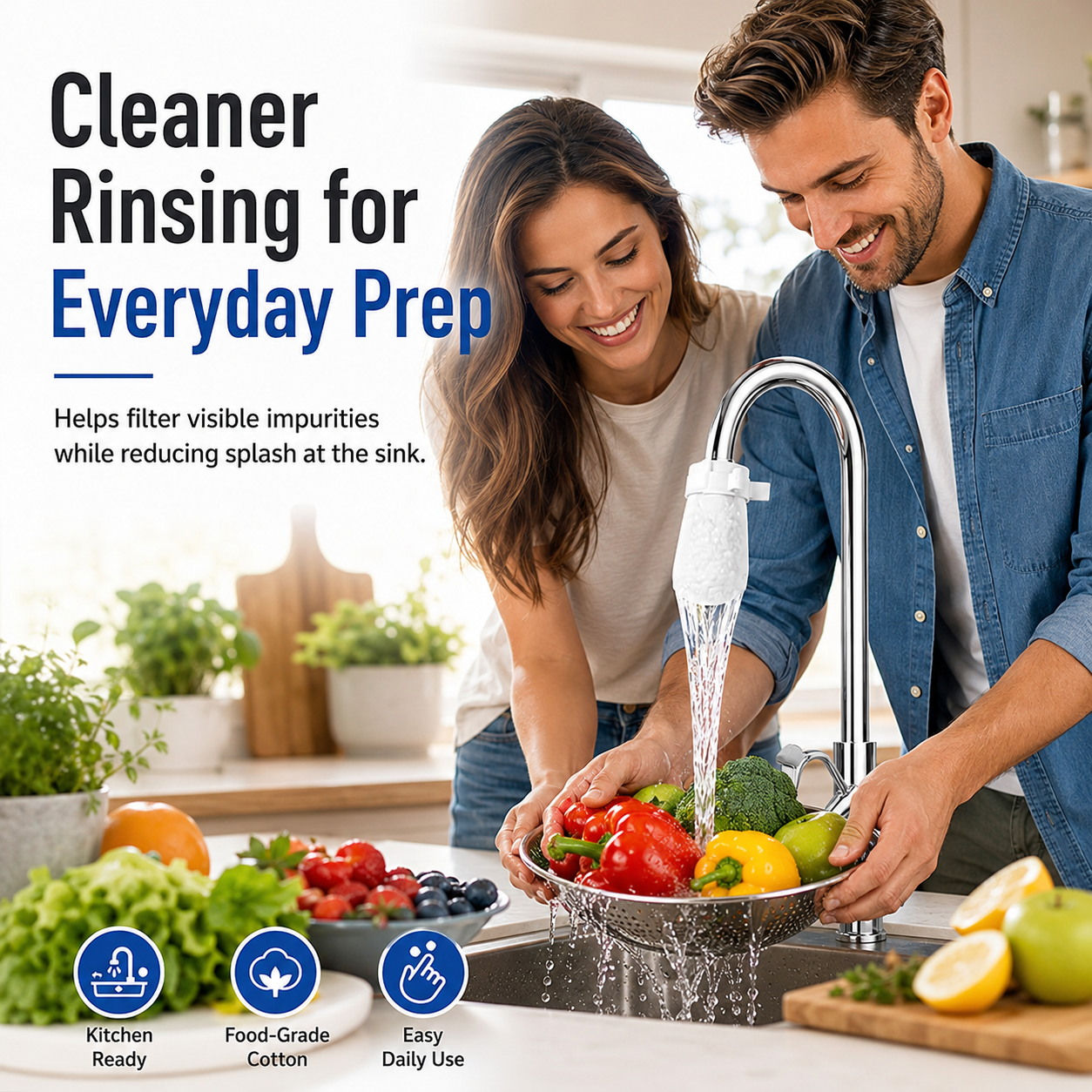🚰 100 Pack Faucet Filter Cotton Bags – Cleaner Water, Less Splash, No Tools Needed