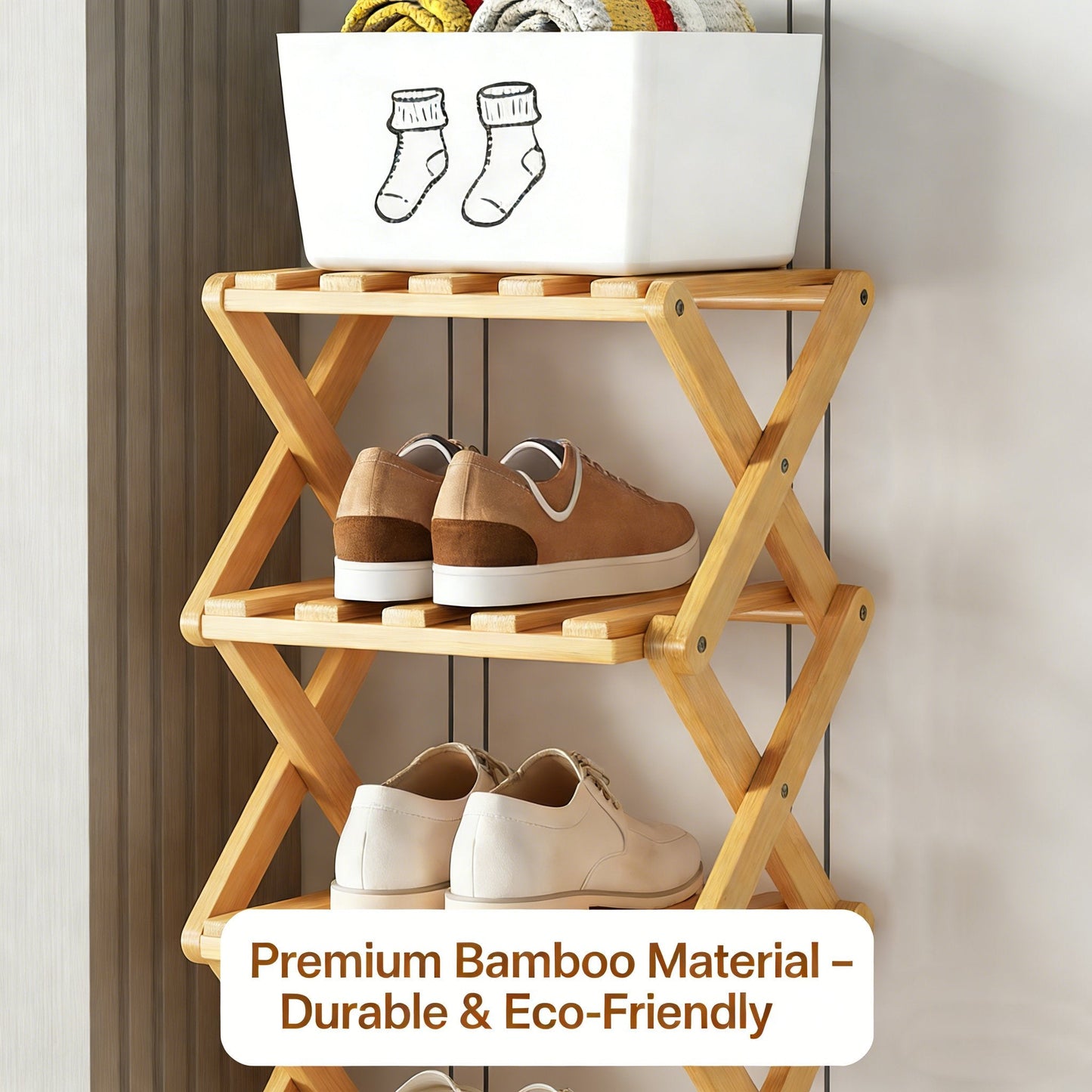 👟The 9-Tier Bamboo Rack: 3-Tier, 6-Tier, and 9-Tier No-Assembly Storage Solution!