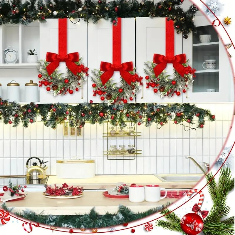 🎀Mini Christmas wreaths for cabinets — the ultimate festive magic