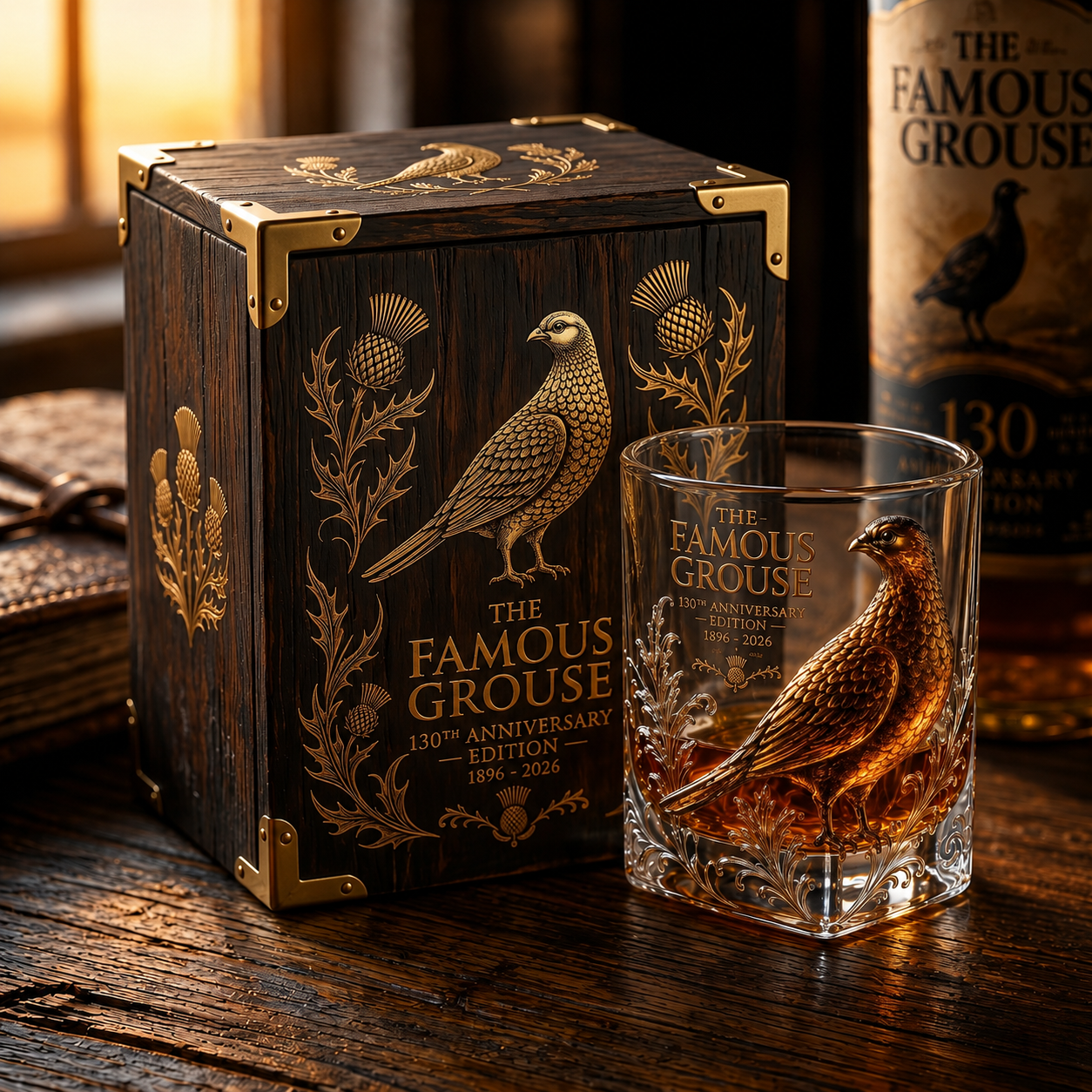 130th Anniversary Edition Blended Scotch Whisky Bottle&Glass