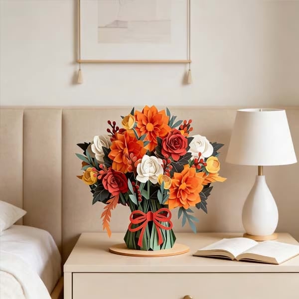 Everlasting 3D Flower Pop-Up Card – Valentine’s Day Keepsake Gift