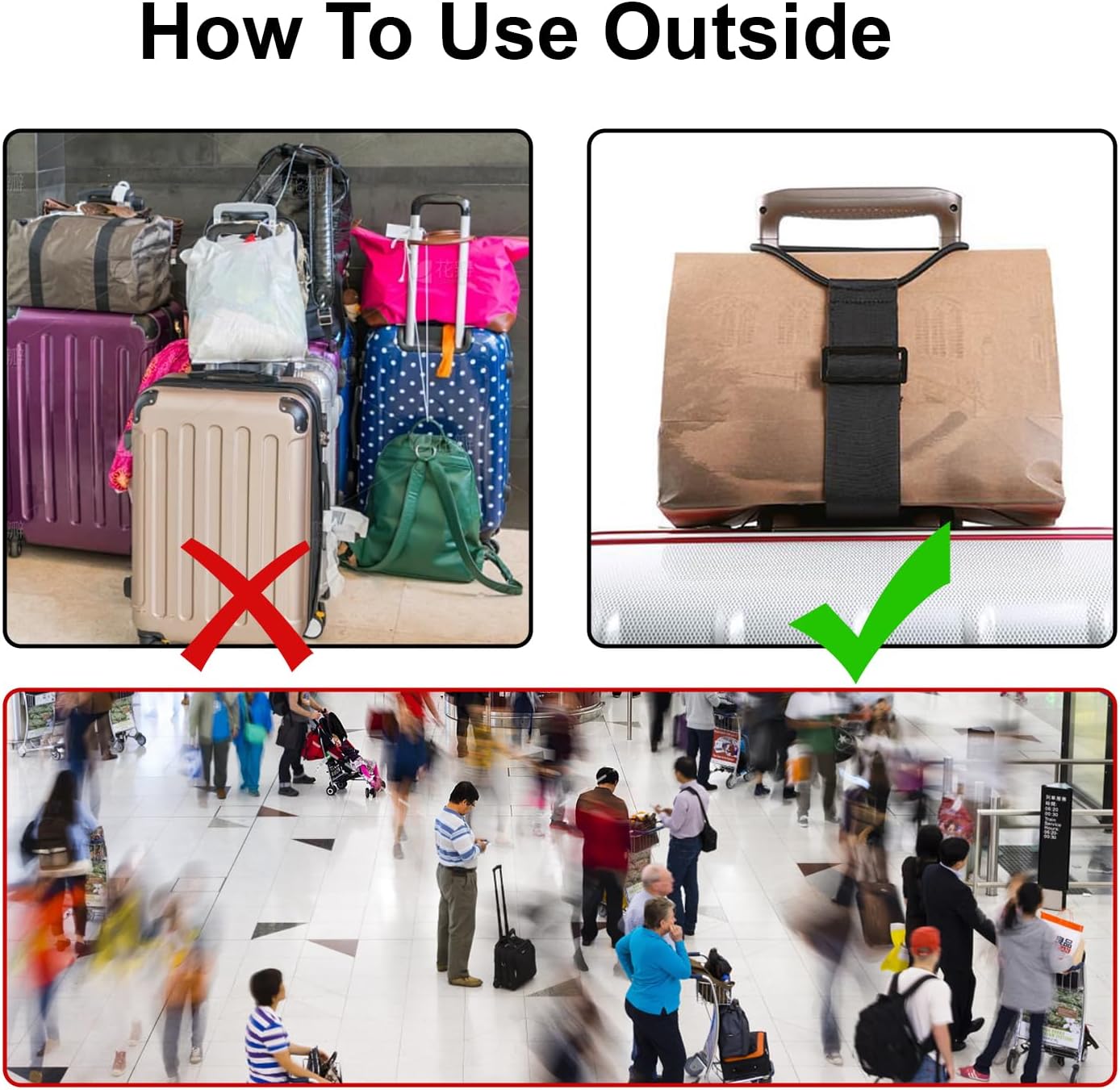 ⏰Last Day 70% OFF 🧳 Multi Use Strong Adjustable Luggage Connector Straps