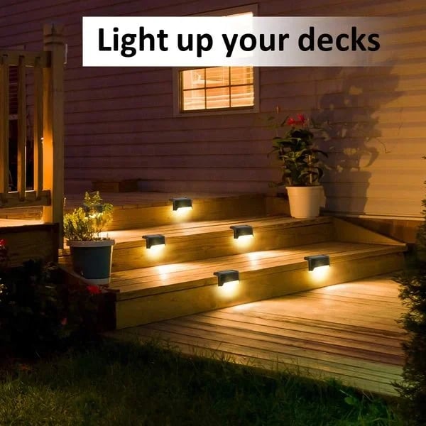 ❤️HOT SELL-LED Solar Lamp Path Staircase Outdoor Waterproof Wall Light
