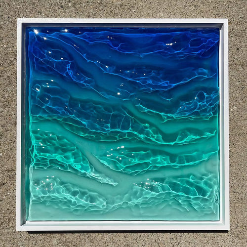 🌊 Handmade 3D Epoxy Resin Ocean Wave Art