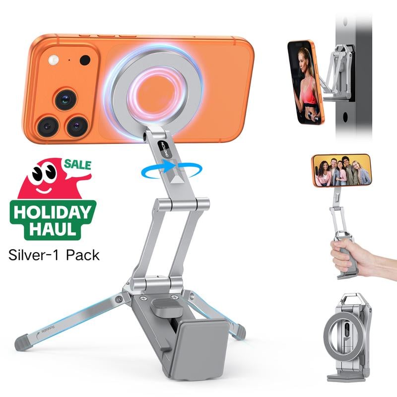 🔥Last Day 49% OFF🔥MagSafe-Compatible 4-in-1 Travel Tripod & Clamp Mount